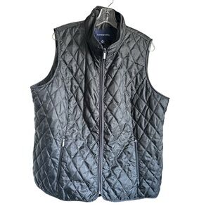 LANDS’ END quilted vest size 1X EUC D0066